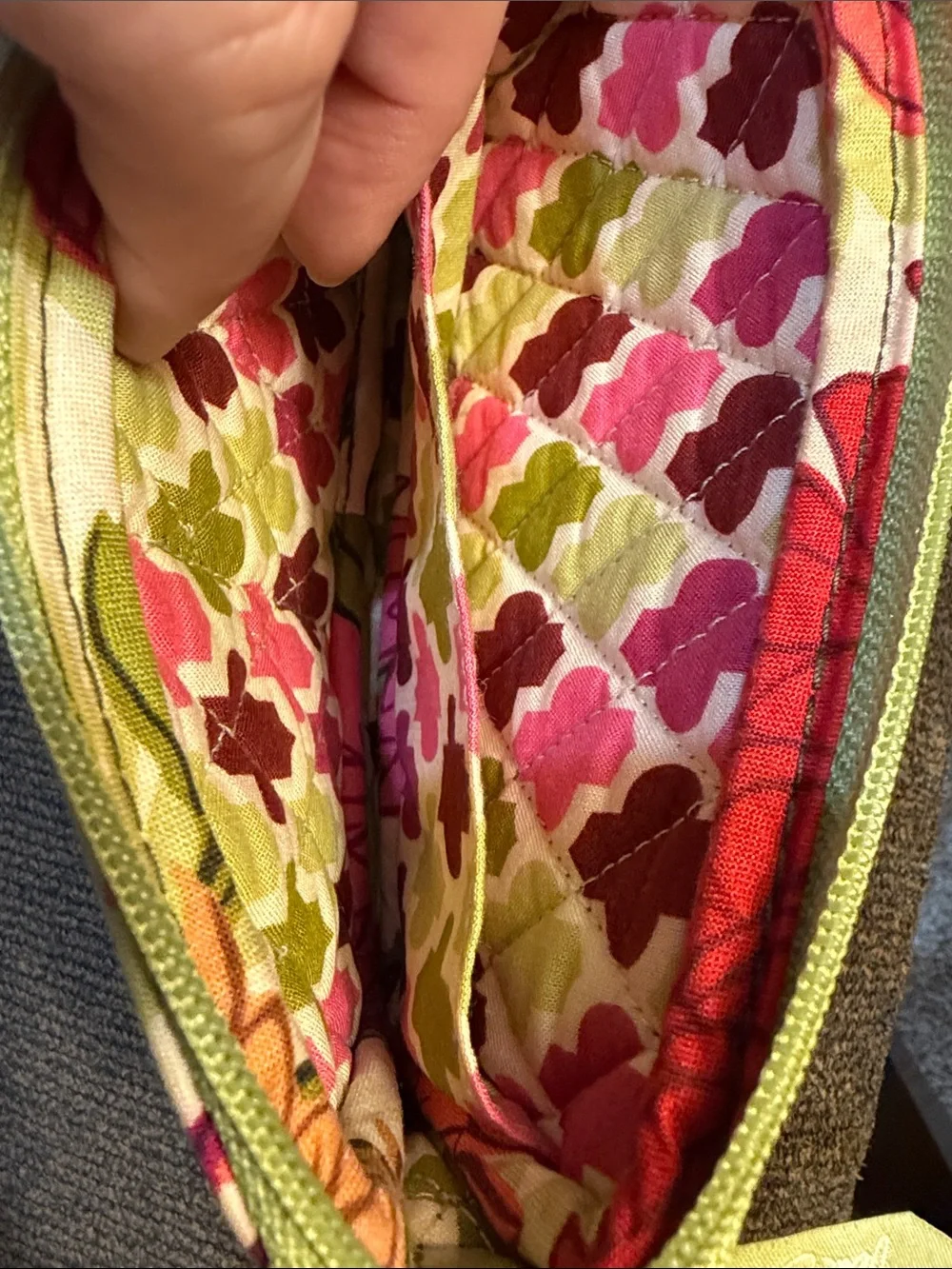 Vera Bradley “Hello Dahlia” Quilted Wristlet